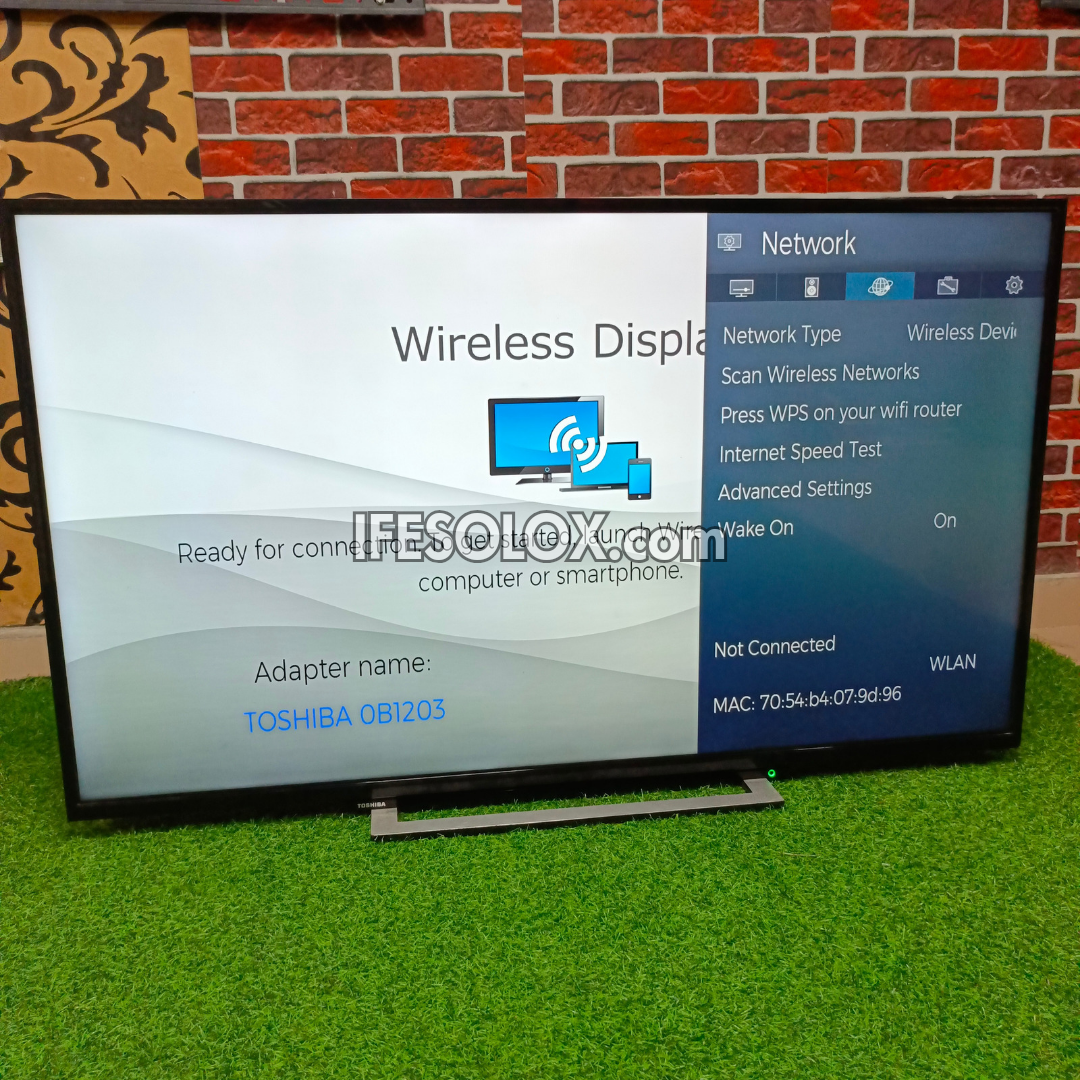 Toshiba 55 inch Smart 4K UHD LED TV (Wireless Display, Netflix, YouTube) - Foreign Used
