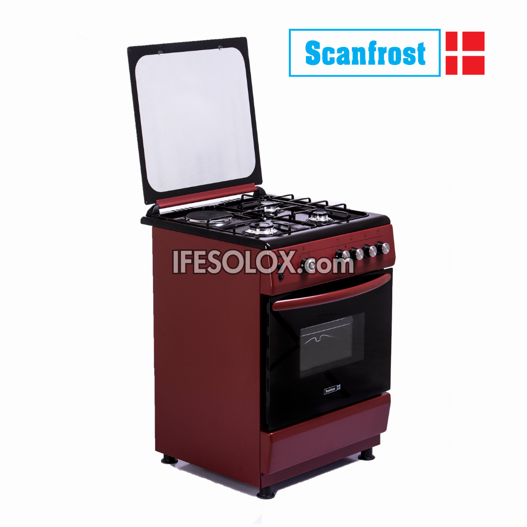 ScanFrost CK6302BR 60x60 (3+1) Premium Oven Gas Cooker with 3 Gas Burners and 1 Electric Plate - Brand New