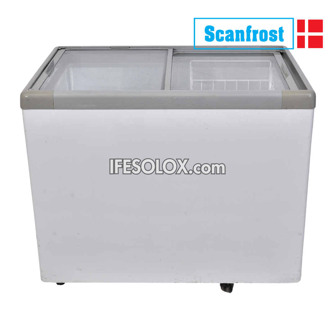 ScanFrost SFCH300 300 Liters Glass Top Showcase Chest Deep Freezer - Brand New