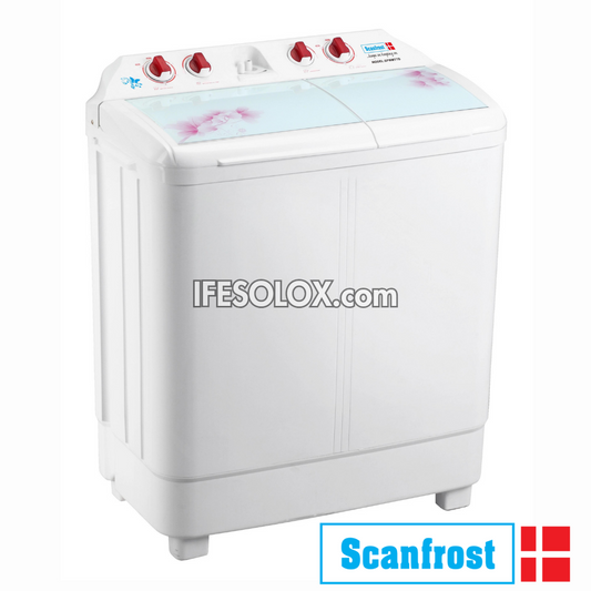 ScanFrost SFWMTTB 7kg Twin Tub Semi-Automatic Top Load Washing Machine + Spin Dryer - Brand New