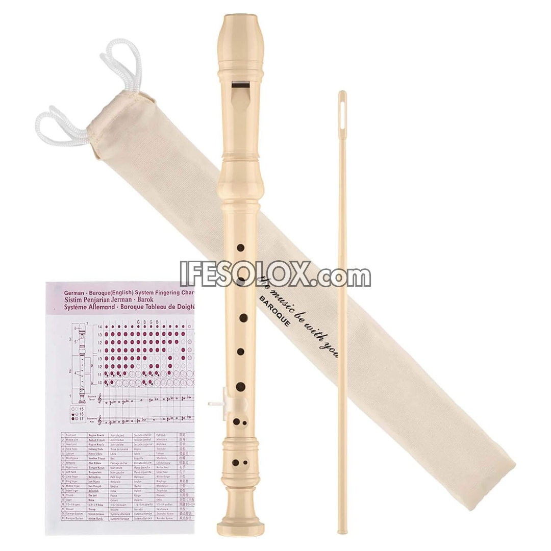 Natural Colored Recorder Instrument for Schools, Beginners and Students - Brand New
