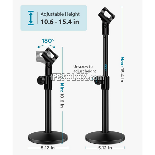 Desktop Adjustable Height Microphone Stand - Brand New
