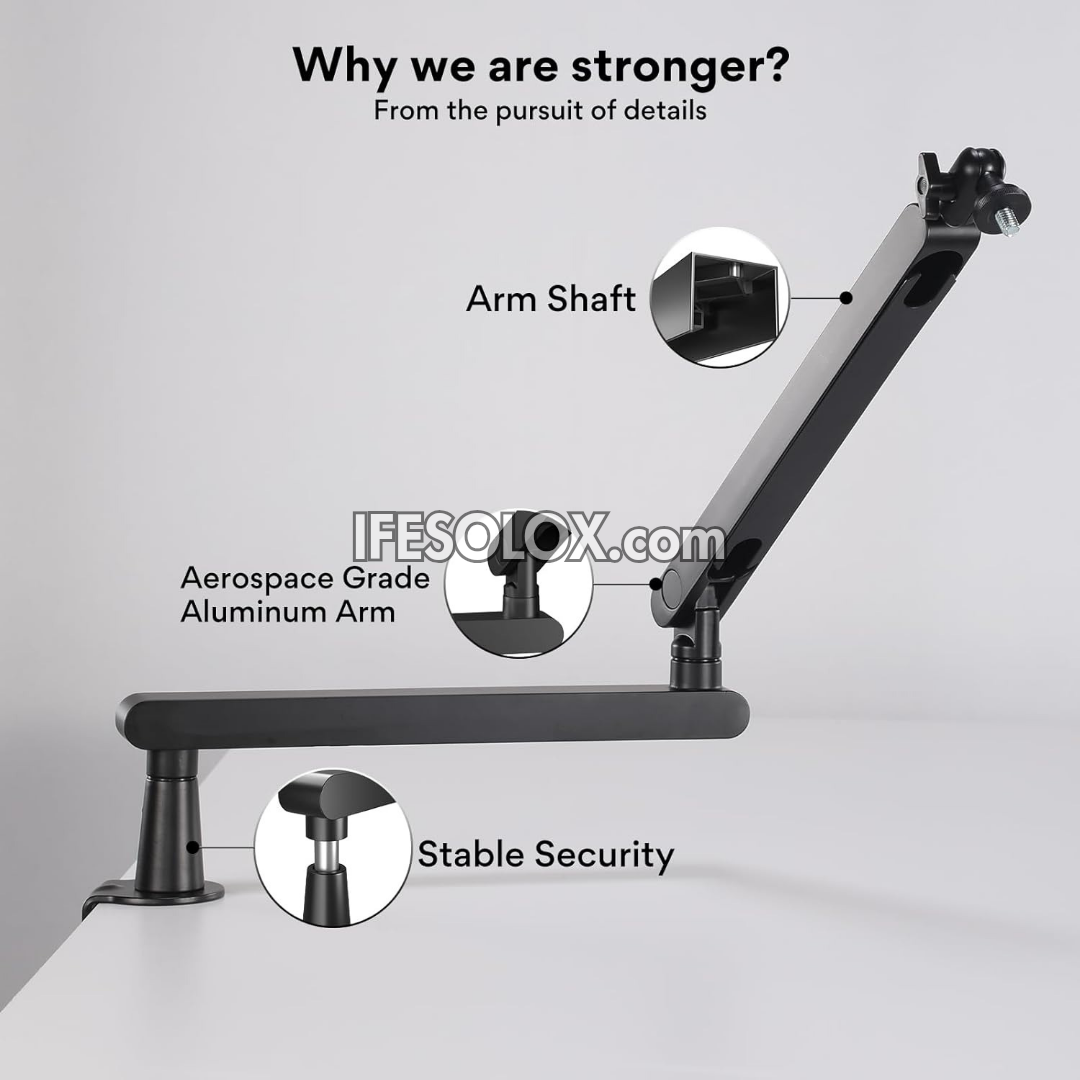 Desktop Low Profile Microphone Boom Arm Stand - Brand New