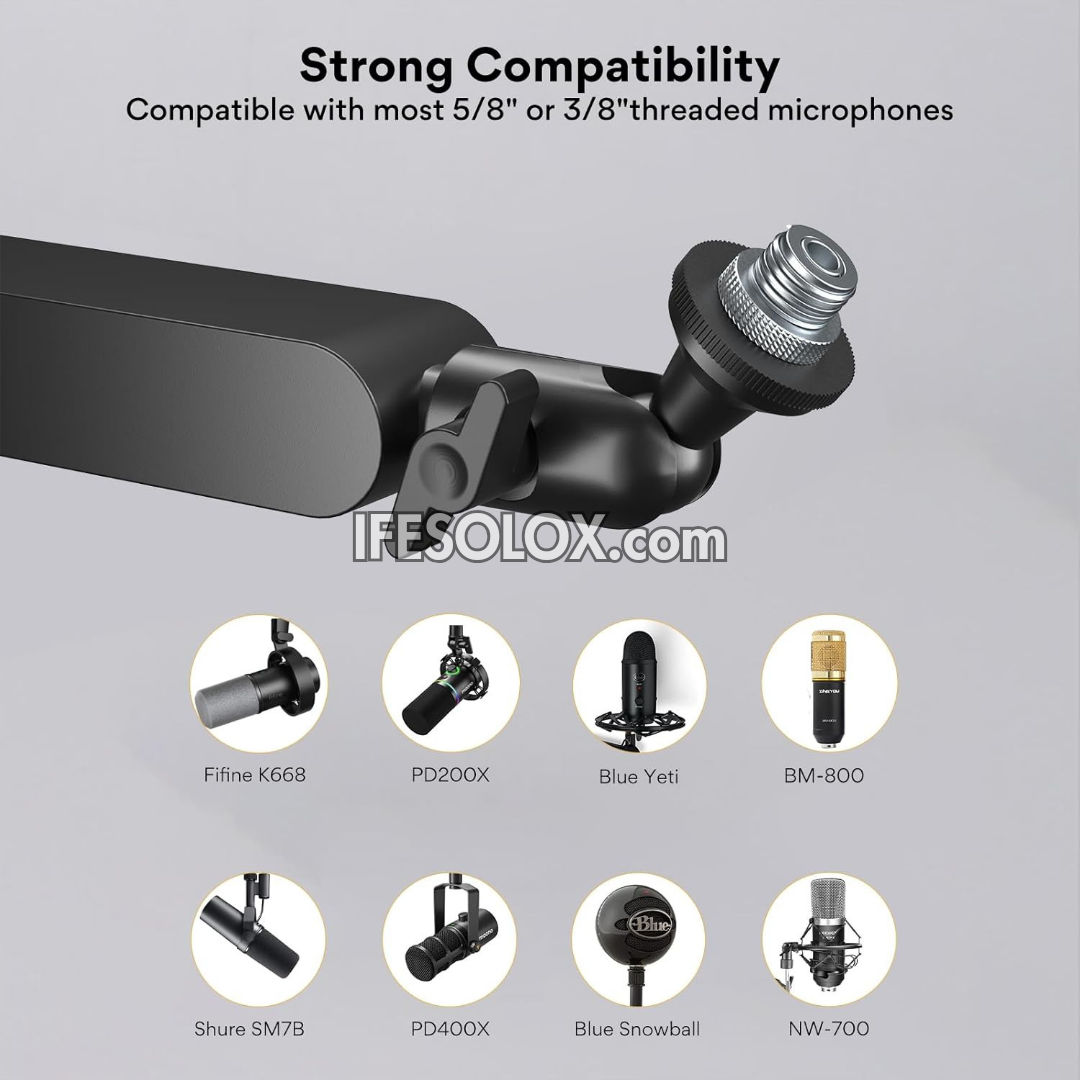 Desktop Low Profile Microphone Boom Arm Stand - Brand New