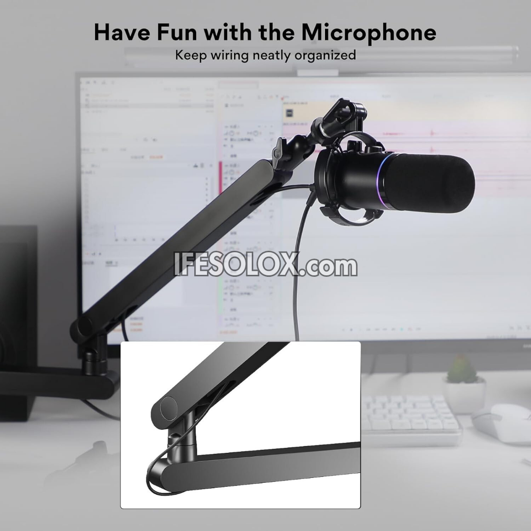 Desktop Low Profile Microphone Boom Arm Stand - Brand New