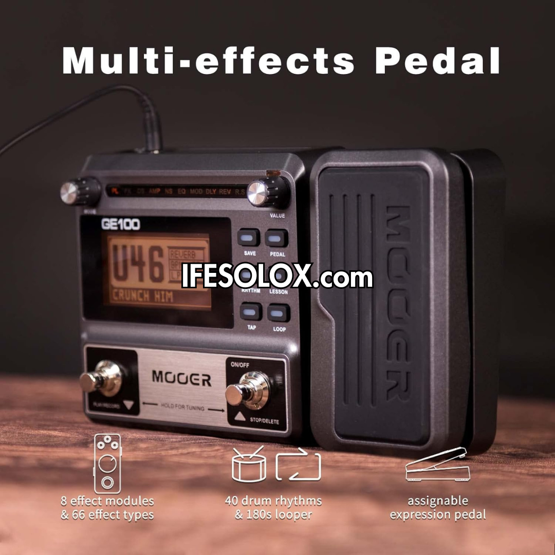MOOER GE100 Guitar Multi-Effects Pedal Processor with 80 Presets - Brand New
