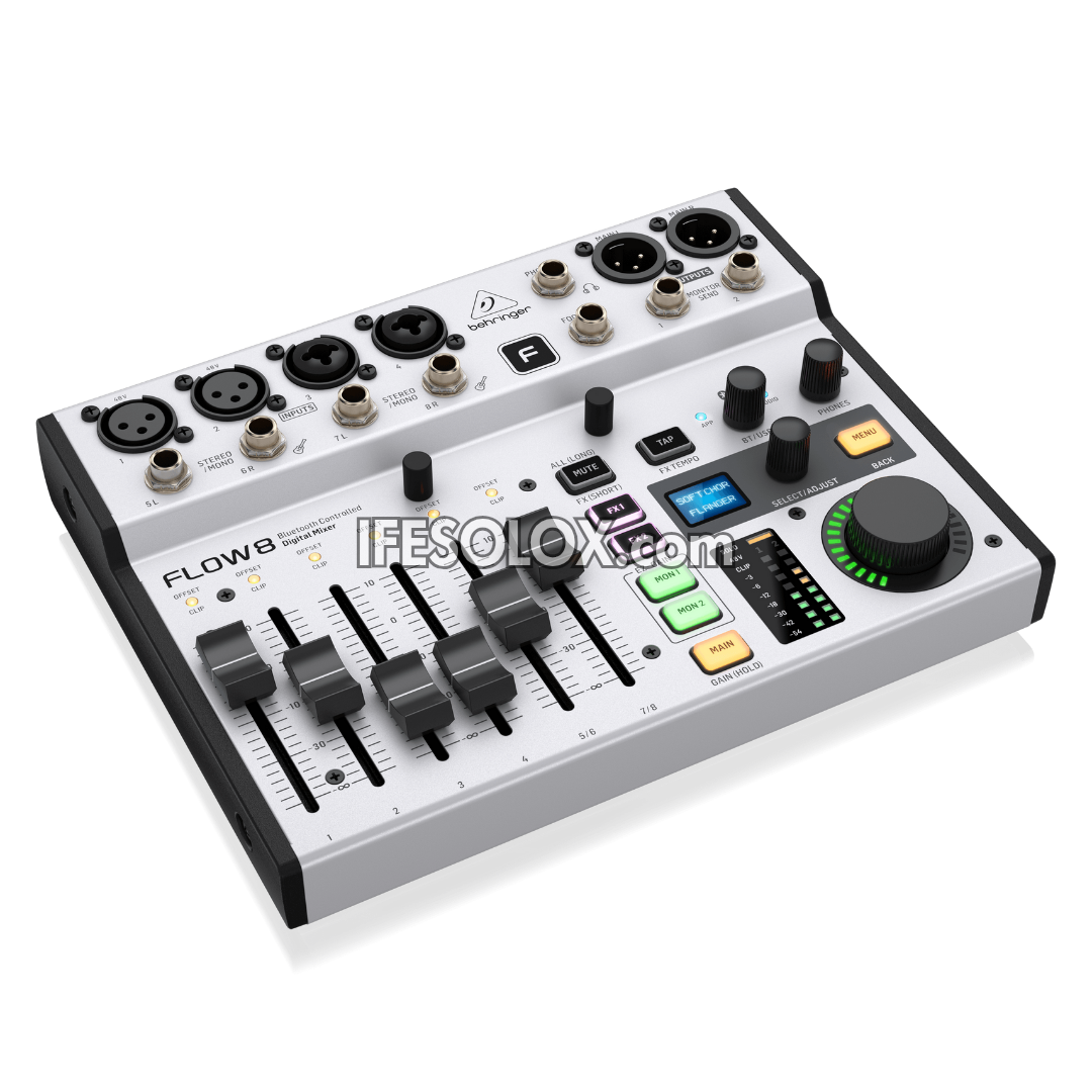 Behringer FLOW 8 8-Input Digital Mixer with Bluetooth, App Control, Channel Faders, FX Processors and USB/Audio Interface - Brand New