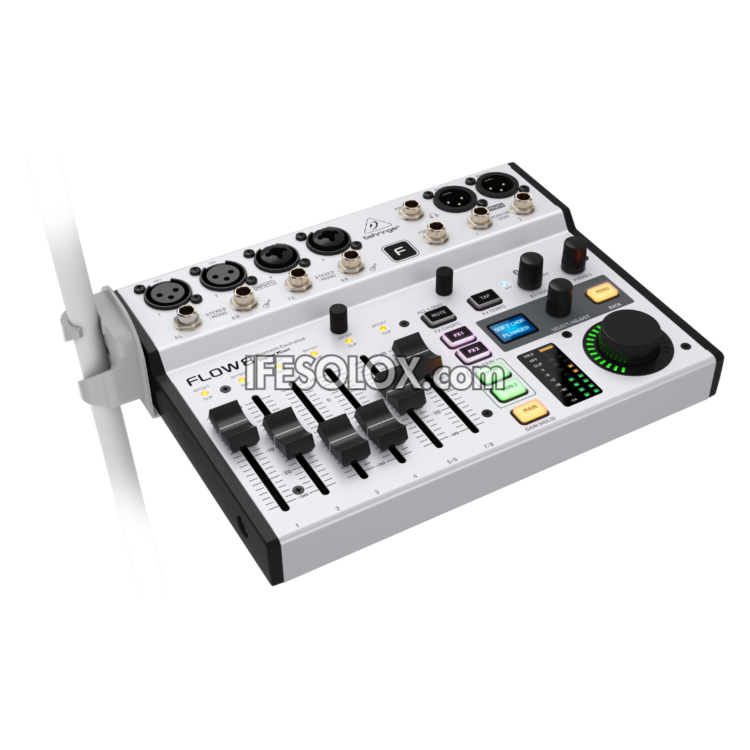 Behringer FLOW 8 8-Input Digital Mixer with Bluetooth, App Control, Channel Faders, FX Processors and USB/Audio Interface - Brand New