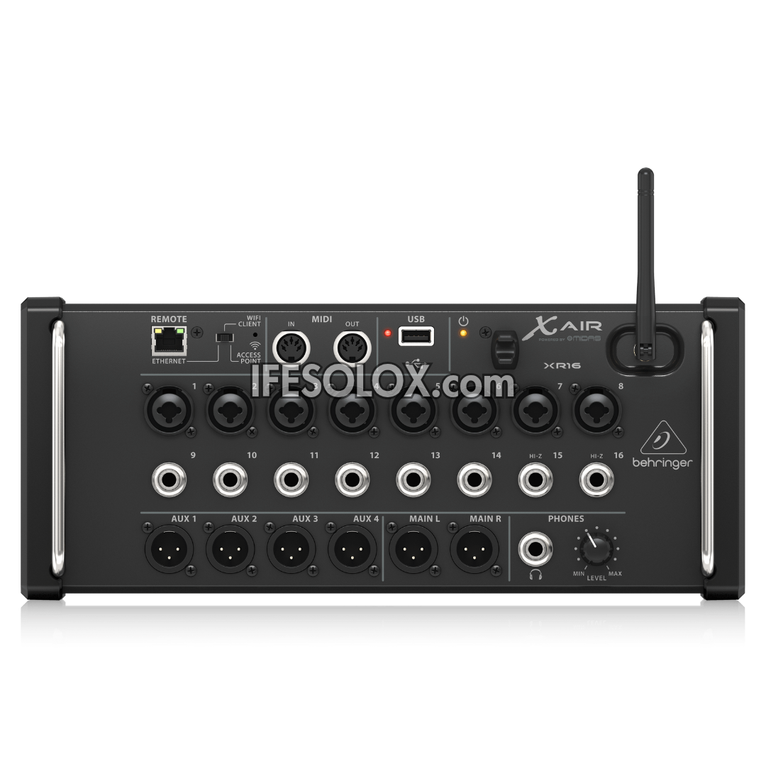 Behringer XR16 16-Input Digital Mixer for iPad/Android with 8 Midas Preamps, 8 Line Inputs, WiFi, USB Recording - Brand New