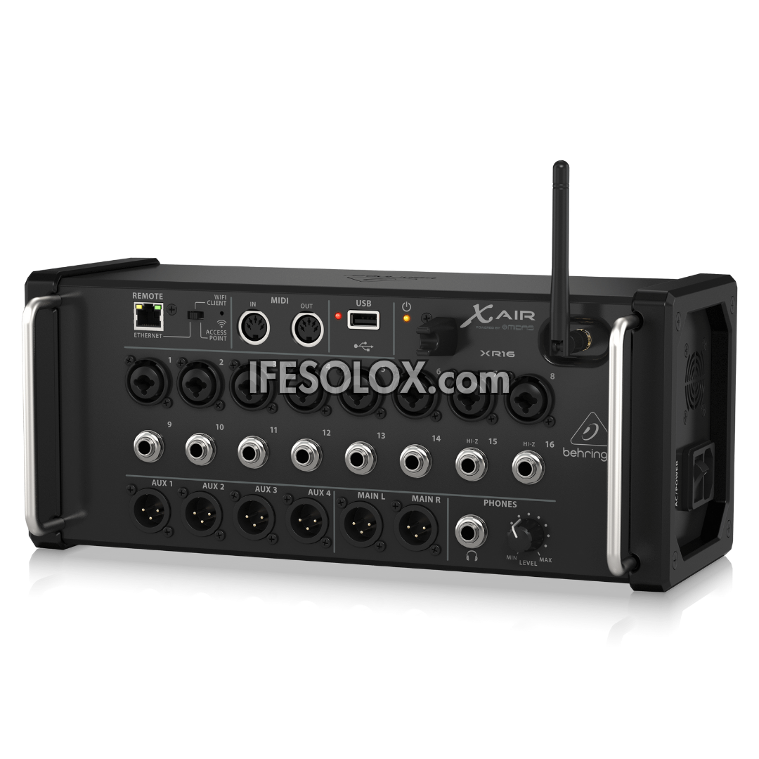 Behringer XR16 16-Input Digital Mixer for iPad/Android with 8 Midas Preamps, 8 Line Inputs, WiFi, USB Recording - Brand New