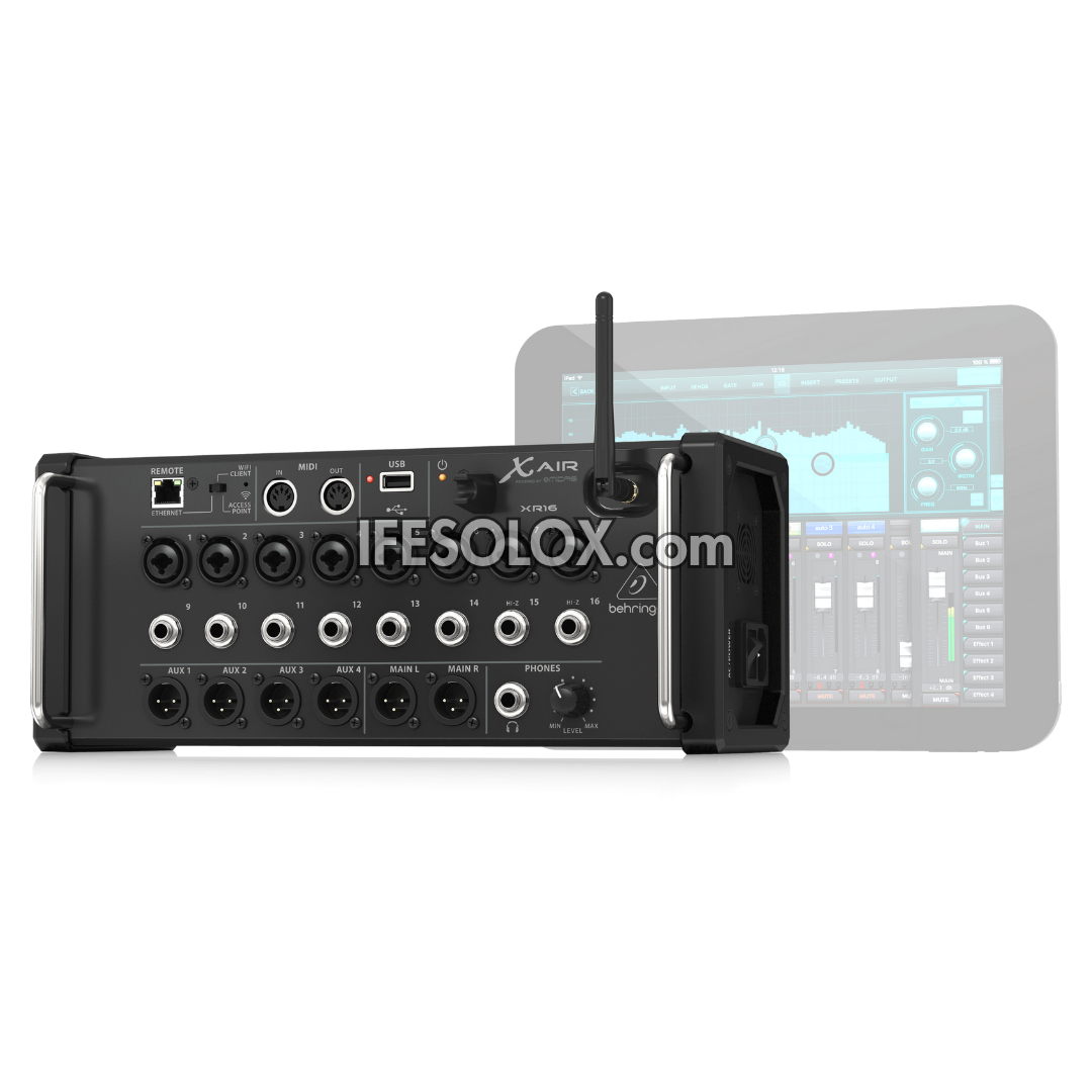 Behringer XR16 16-Input Digital Mixer for iPad/Android with 8 Midas Preamps, 8 Line Inputs, WiFi, USB Recording - Brand New