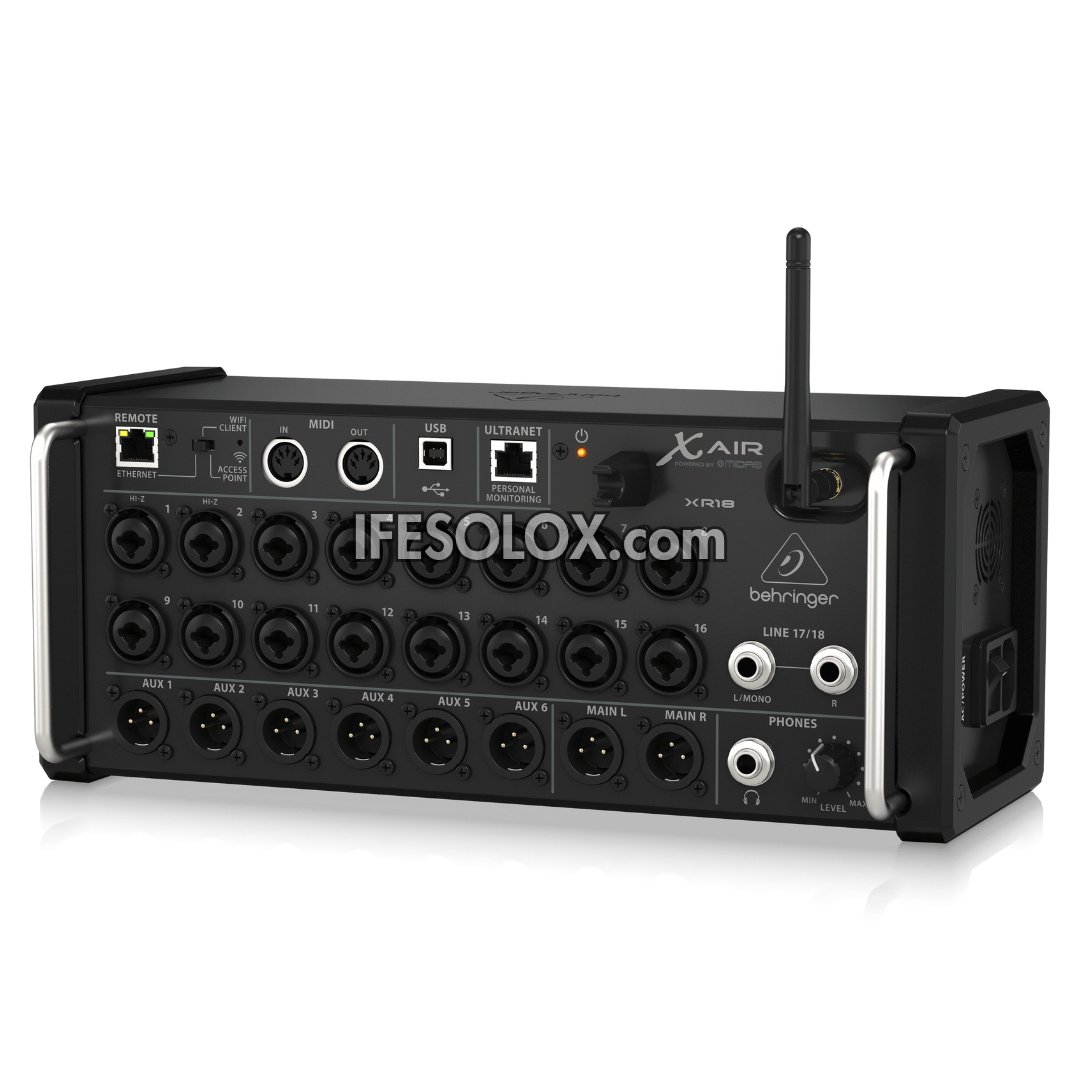 Behringer XR18 18-Channel, 12-Bus Digital Mixer for iPad/Android with 16 Midas Preamps, 8 Line Inputs, WiFi, USB Audio Interface - Brand New