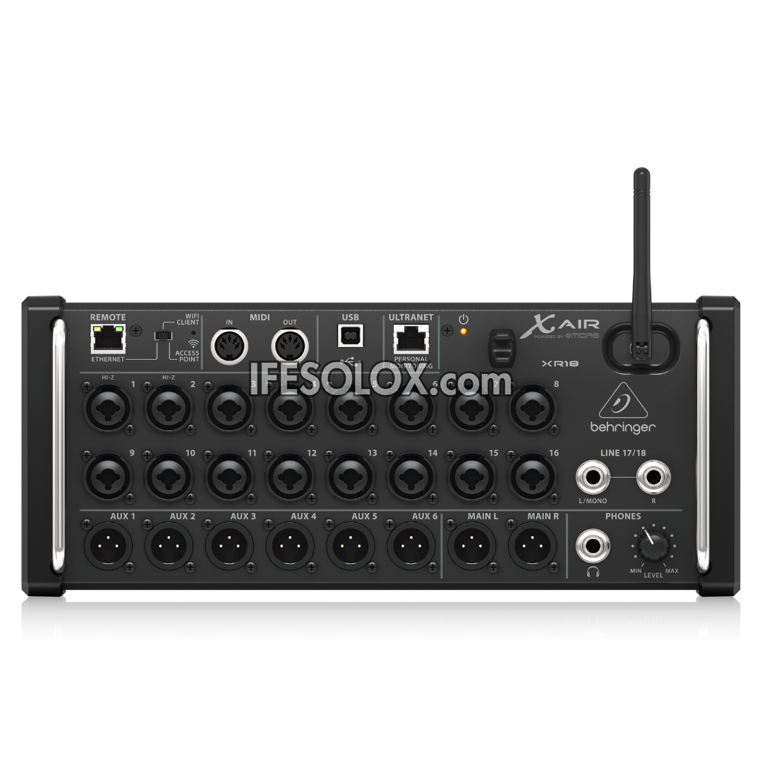 Behringer XR18 18-Channel, 12-Bus Digital Mixer for iPad/Android with 16 Midas Preamps, 8 Line Inputs, WiFi, USB Audio Interface - Brand New