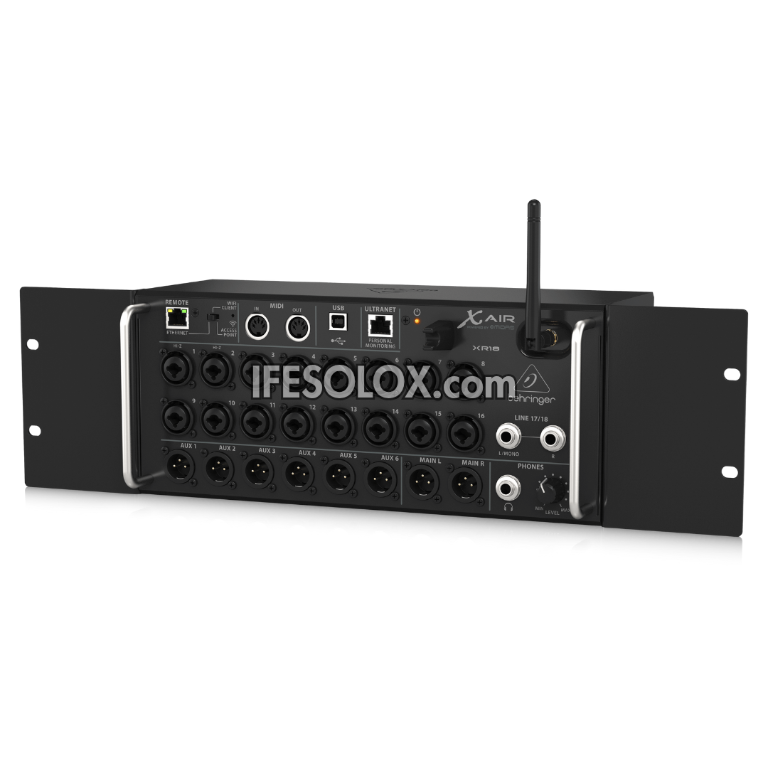 Behringer XR18 18-Channel, 12-Bus Digital Mixer for iPad/Android with 16 Midas Preamps, 8 Line Inputs, WiFi, USB Audio Interface - Brand New