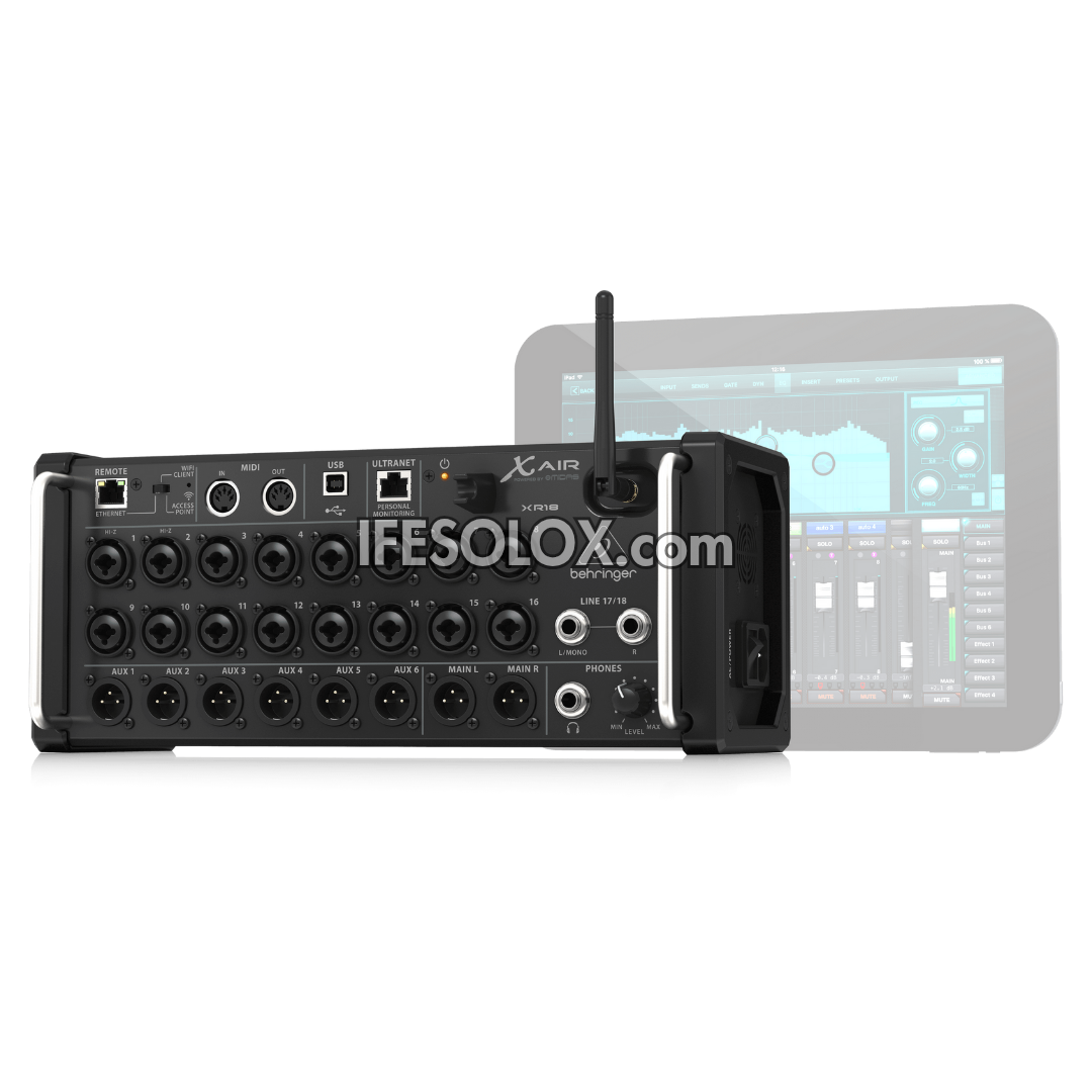 Behringer XR18 18-Channel, 12-Bus Digital Mixer for iPad/Android with 16 Midas Preamps, 8 Line Inputs, WiFi, USB Audio Interface - Brand New