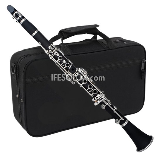 Black Silver Clarinet for Beginners, Professionals and Concerts - Brand New