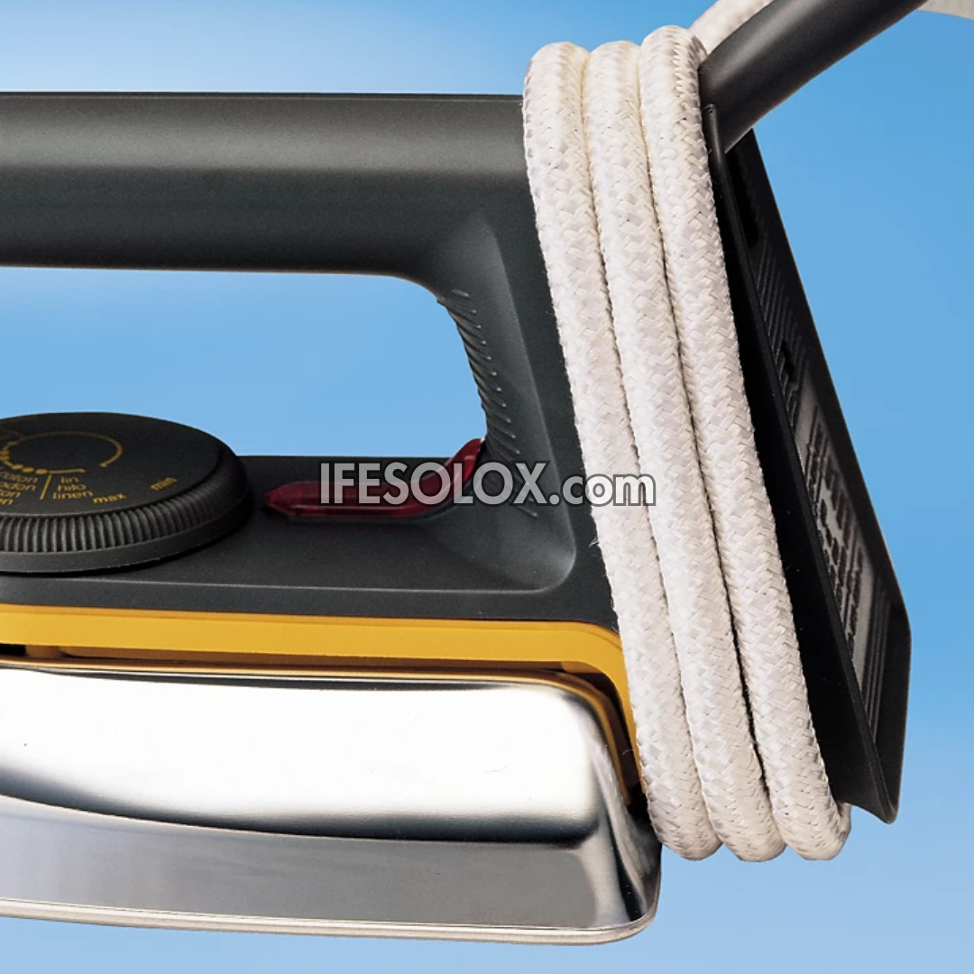 Classic 1,000W Dry Pressing Iron for Clothes with Linished Aluminum Soleplate, Automatic Shut-off - Brand New