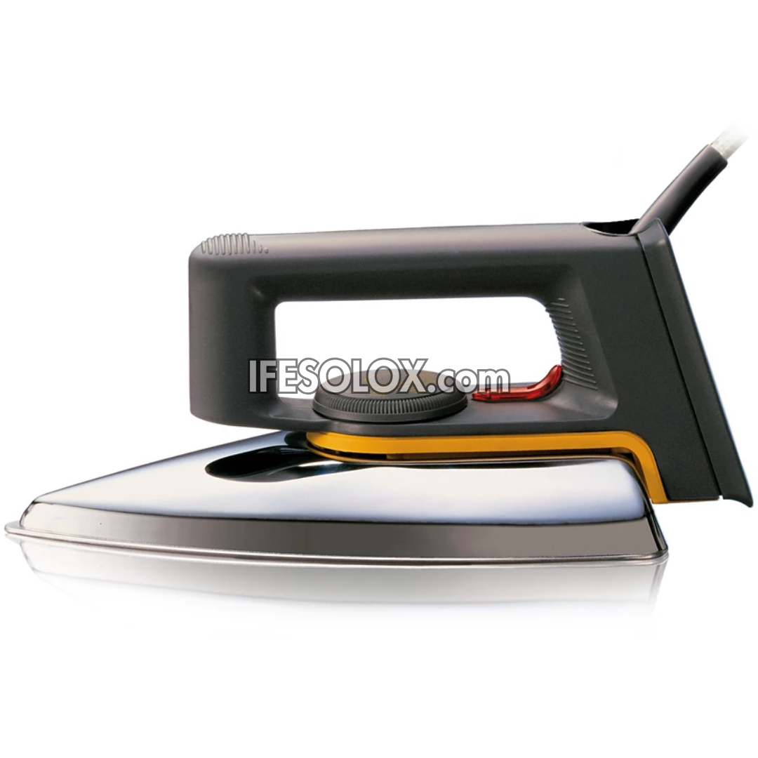 Classic 1,000W Dry Pressing Iron for Clothes with Linished Aluminum Soleplate, Automatic Shut-off - Brand New