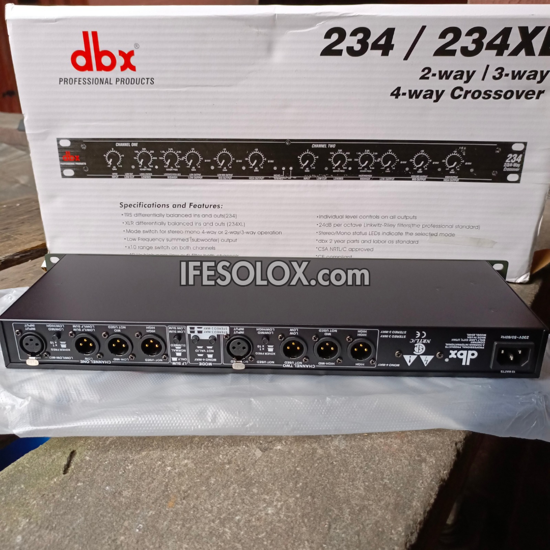 DBX 234/234XL Stereo 2/3 Way, Mono 4-Way Crossover