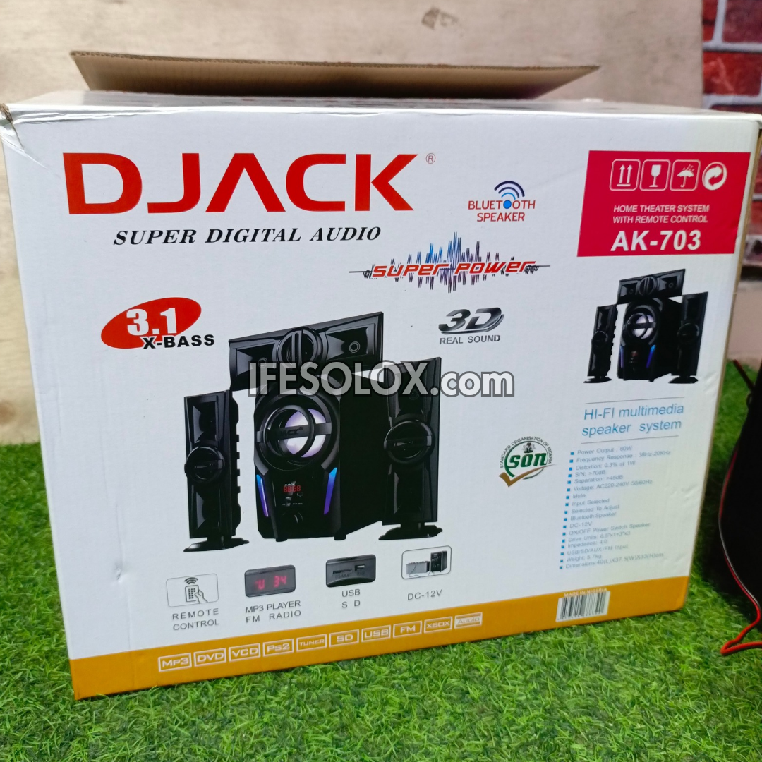 DJACK AK703 3.1Ch HiFi Multimedia Home Theater Sound System - Brand New