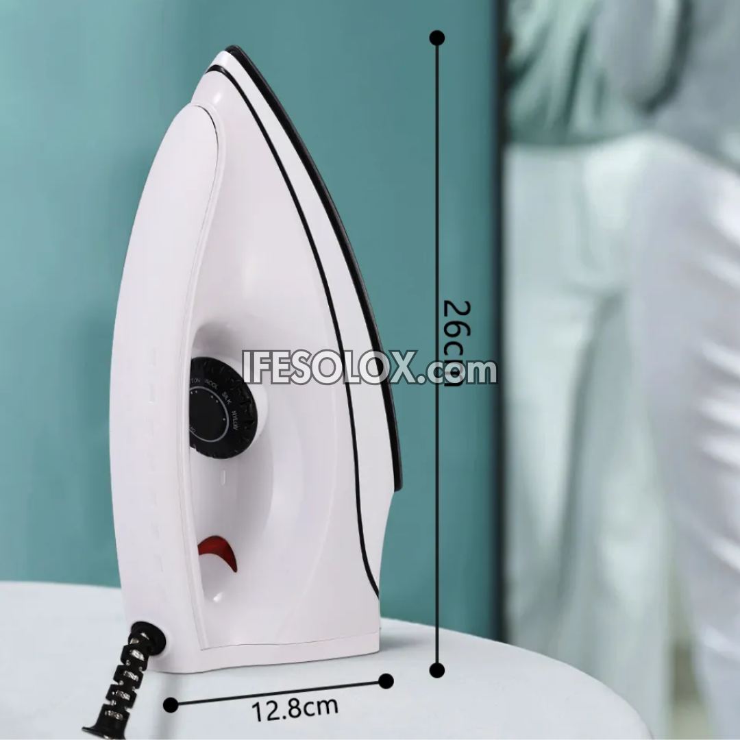 Deluxe 1200W Dry Pressing Iron for Clothes with Scratch Resistant Aluminum Soleplate, Auto Shut-off - Brand New