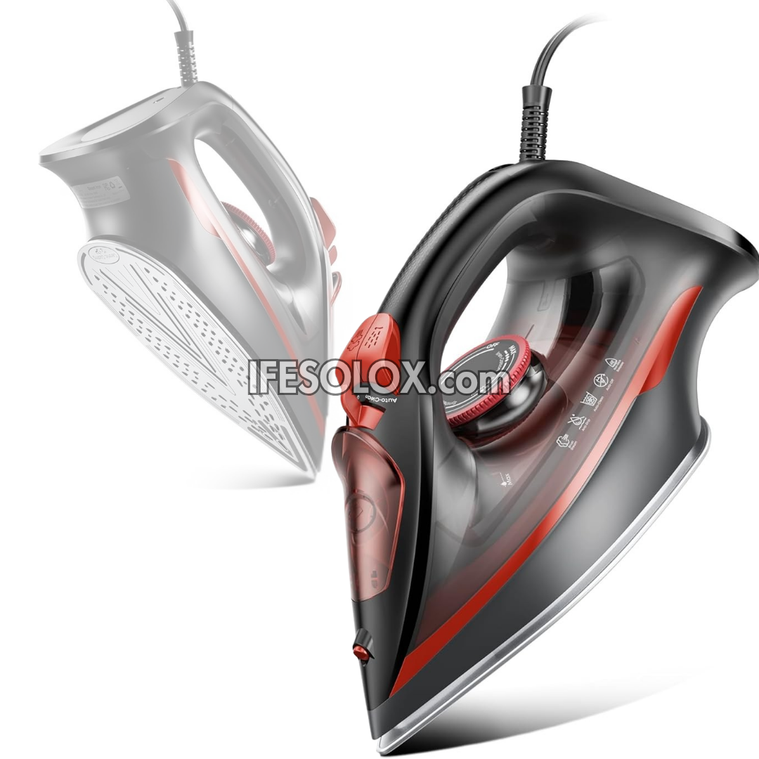 Easy Steam 1500W Pressing Iron for Clothes with Ceramic Coated Soleplate, Self-Cleaning, Auto Shut-off - Brand New