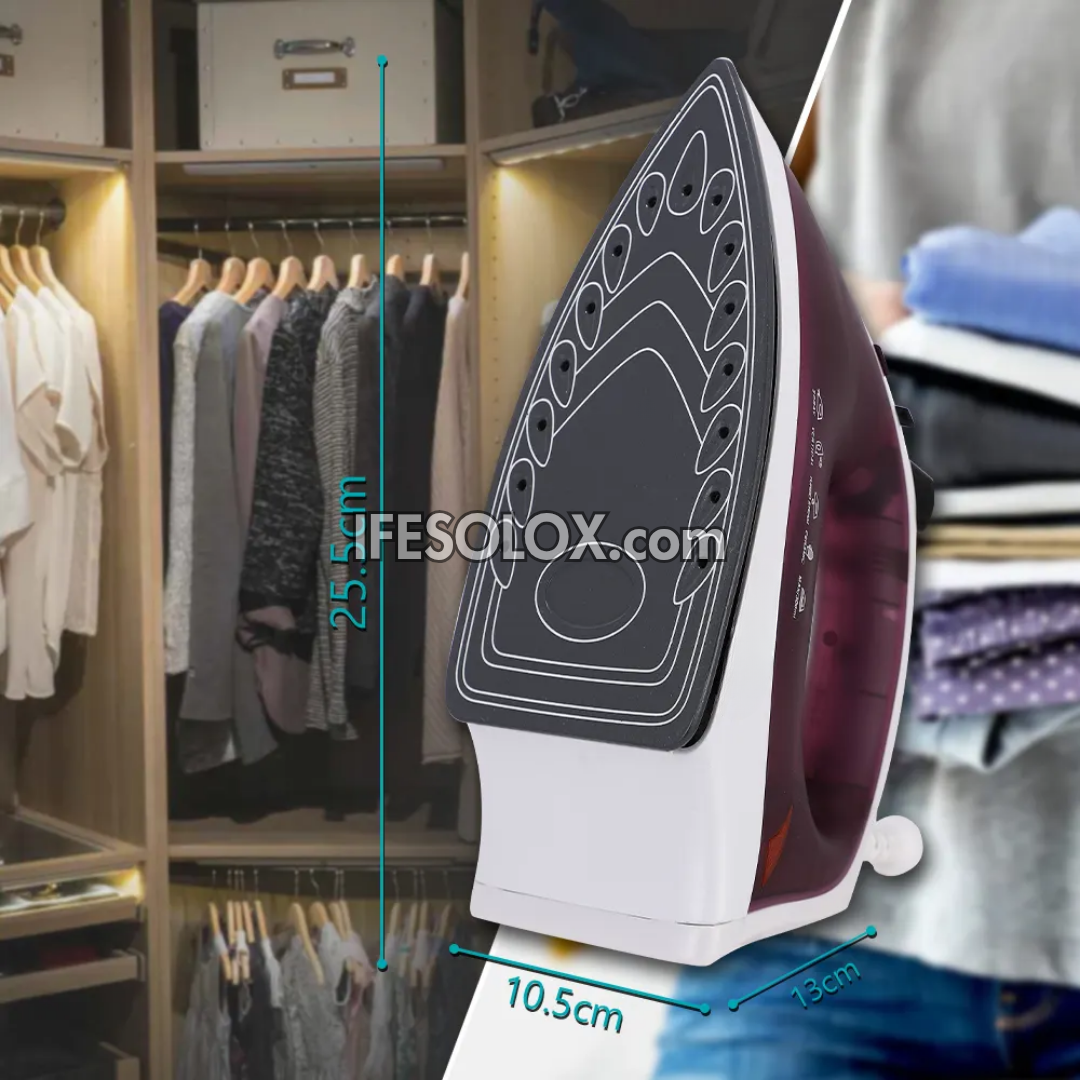 Easy Steam Compact Pressing Iron for Clothes with Automatic Shut-off, Nonstick Soleplate and Adjustable Temperature - Brand New