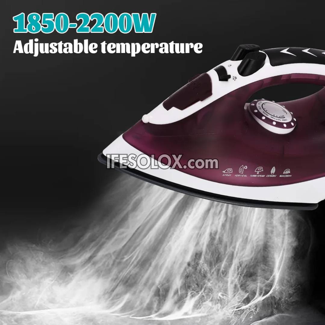 Easy Steam Compact Pressing Iron for Clothes with Automatic Shut-off, Nonstick Soleplate and Adjustable Temperature - Brand New