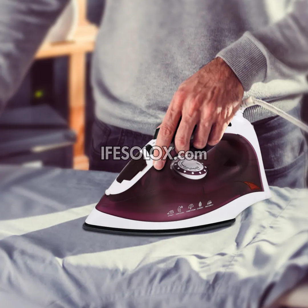Easy Steam Compact Pressing Iron for Clothes with Automatic Shut-off, Nonstick Plates and Adjustable Temperature - Brand New