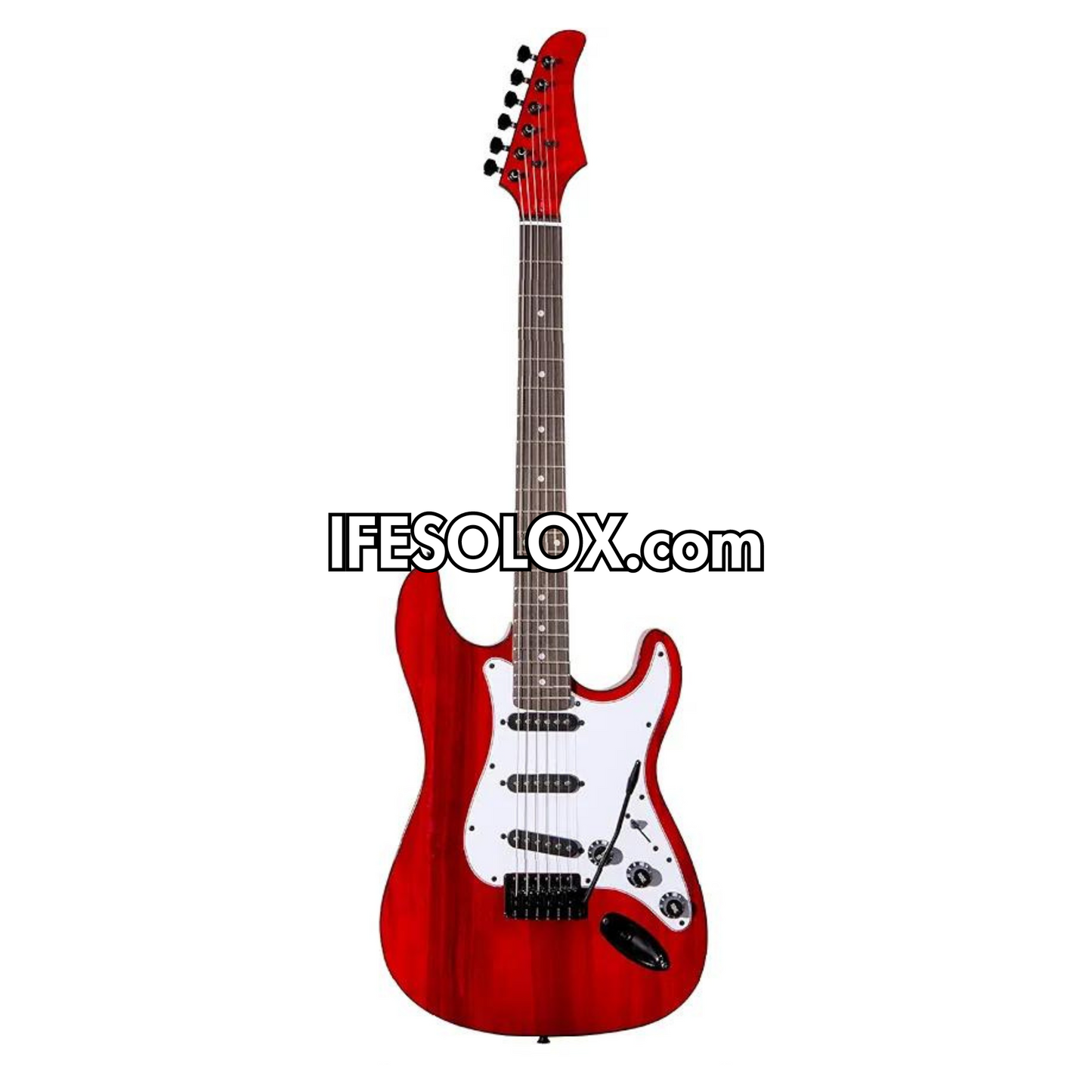 Guitare électrique classique rouge à 6 cordes et 22 flets de 39 pouces avec 3 boutons de commande, flambant neuf