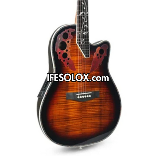 Premium 41" Professional SunBurst Electro-Acoustic Guitar with Bag and Belt - Brand New
