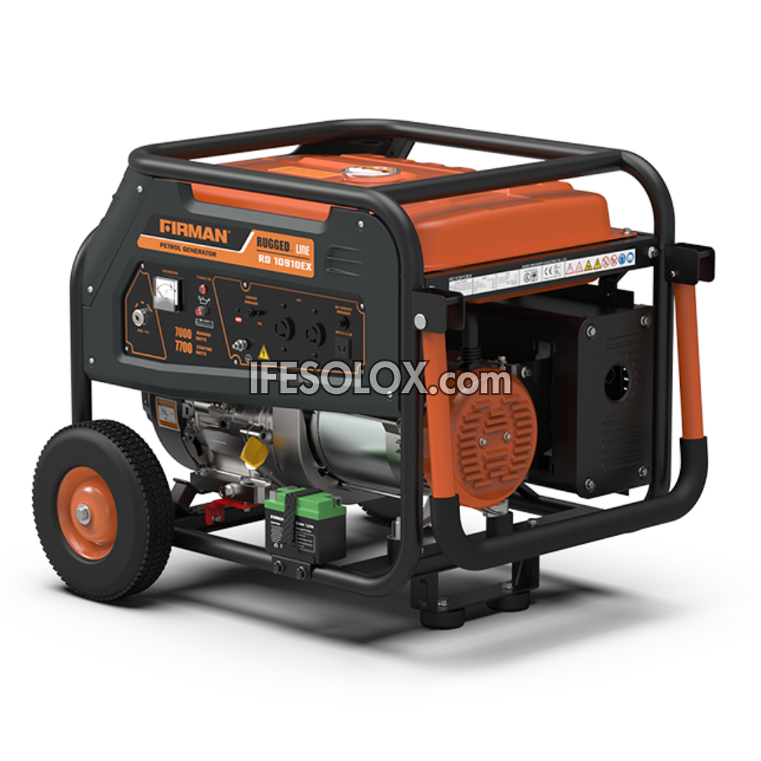 FIRMAN RD10910EX 7KVA 100% Copper Key Start RUGGED Gasoline Generator - Brand New