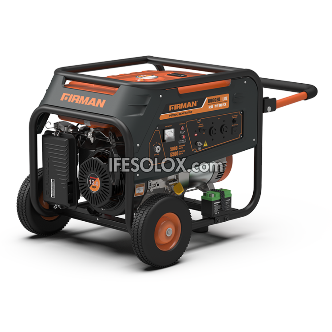 FIRMAN RD7910EX 5KVA 100% Copper Key Start RUGGED Gasoline Generator - Brand New