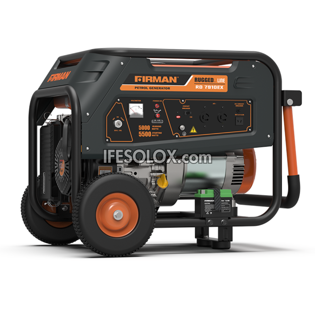 FIRMAN RD7910EX 5KVA 100% Copper Key Start RUGGED Gasoline Generator - Brand New