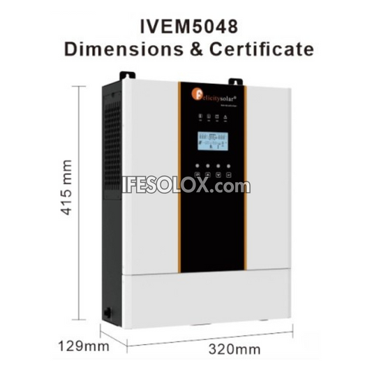 Felicity Solar 5000W Pure Sine Wave Hybrid Solar Inverter (IVEM5048) - Brand New