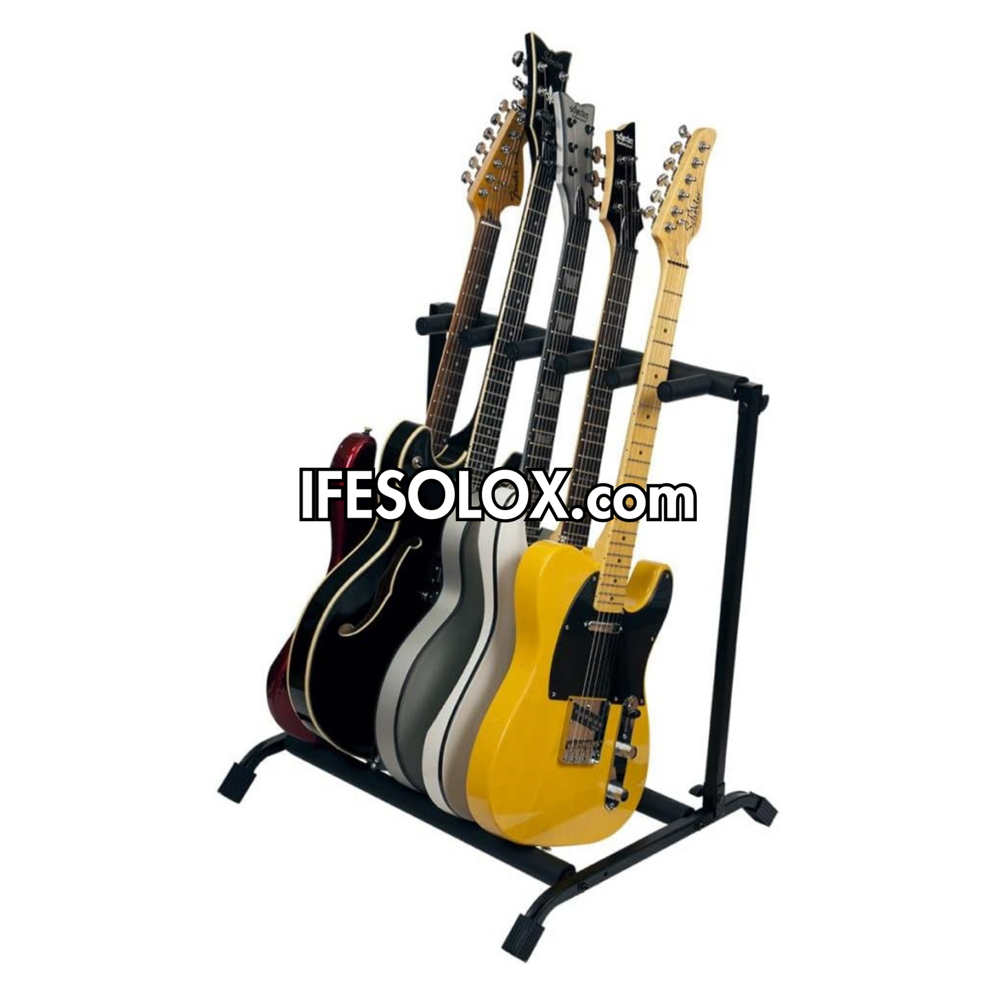 SLX Foldable Multi-Guitar Stand Rack For 5 Guitars (Acoustic, Bass or Electric) - Brand New