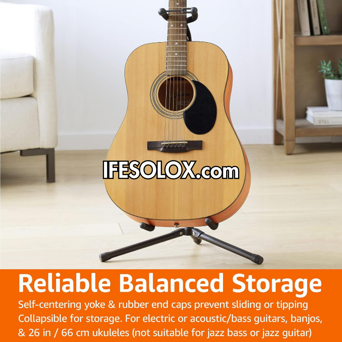 SLX Multi-Guitar Stand with Neck Holder for Acoustic, Bass and Electric Guitars - Brand New