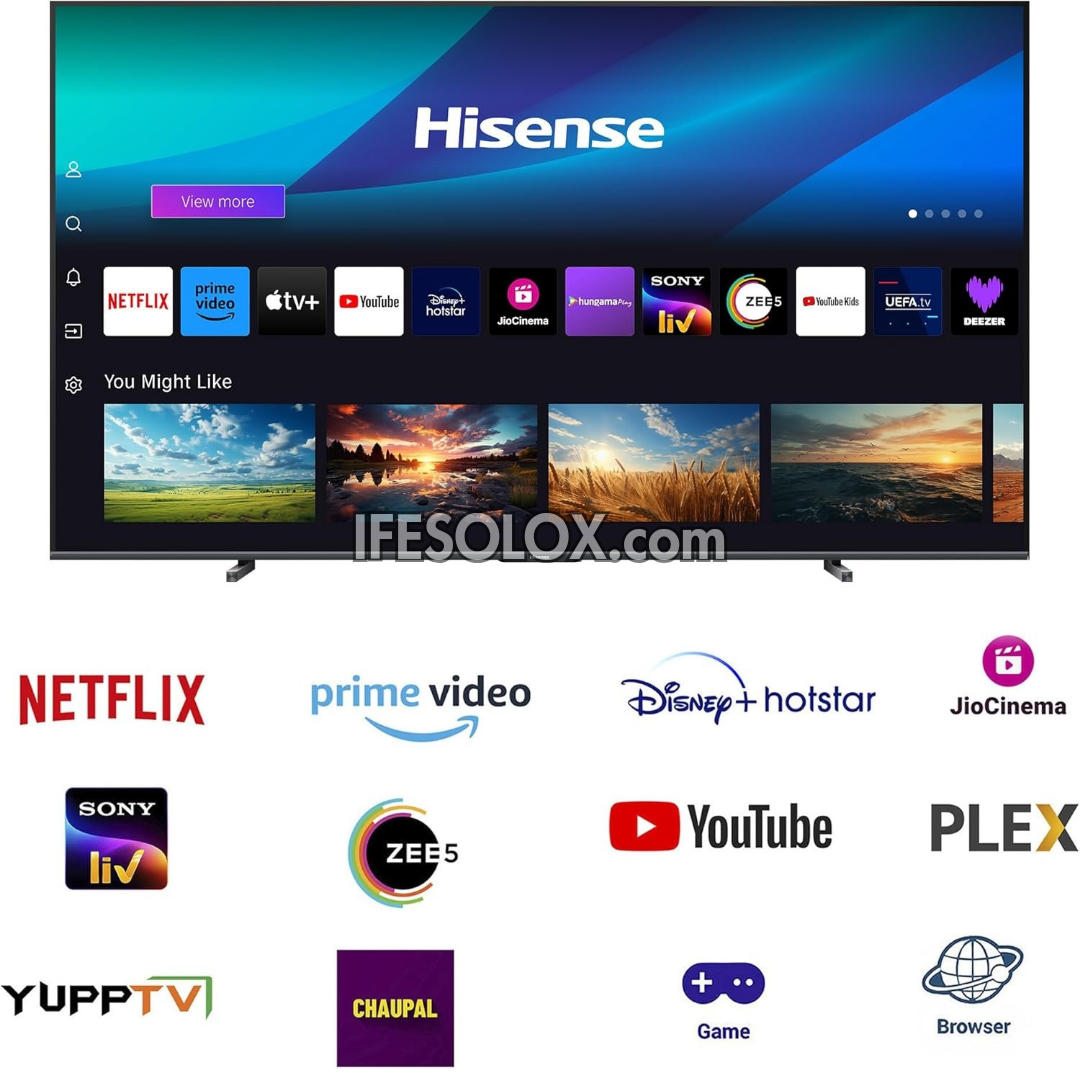 Hisense 100 pouces QLED 100Q7N Quantum HDR 144Hz Smart 4K UHD QLED TV + 1 an de garantie (support mural gratuit) - Tout neuf