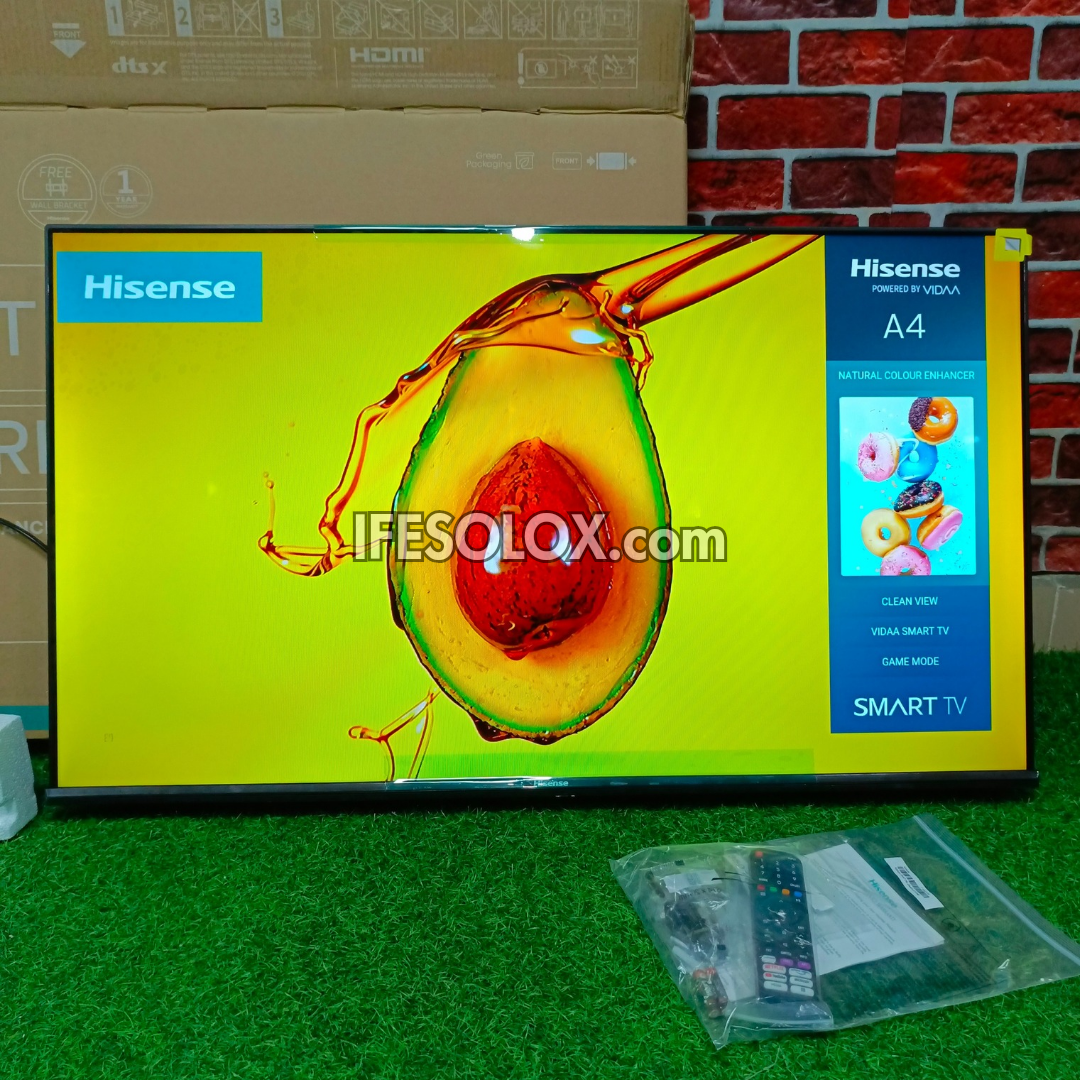 Hisense 43 Inch 43A4K VIDAA Smart Full HD LED TV + 1 Year Warranty (Free Wall Mount) - Brand New