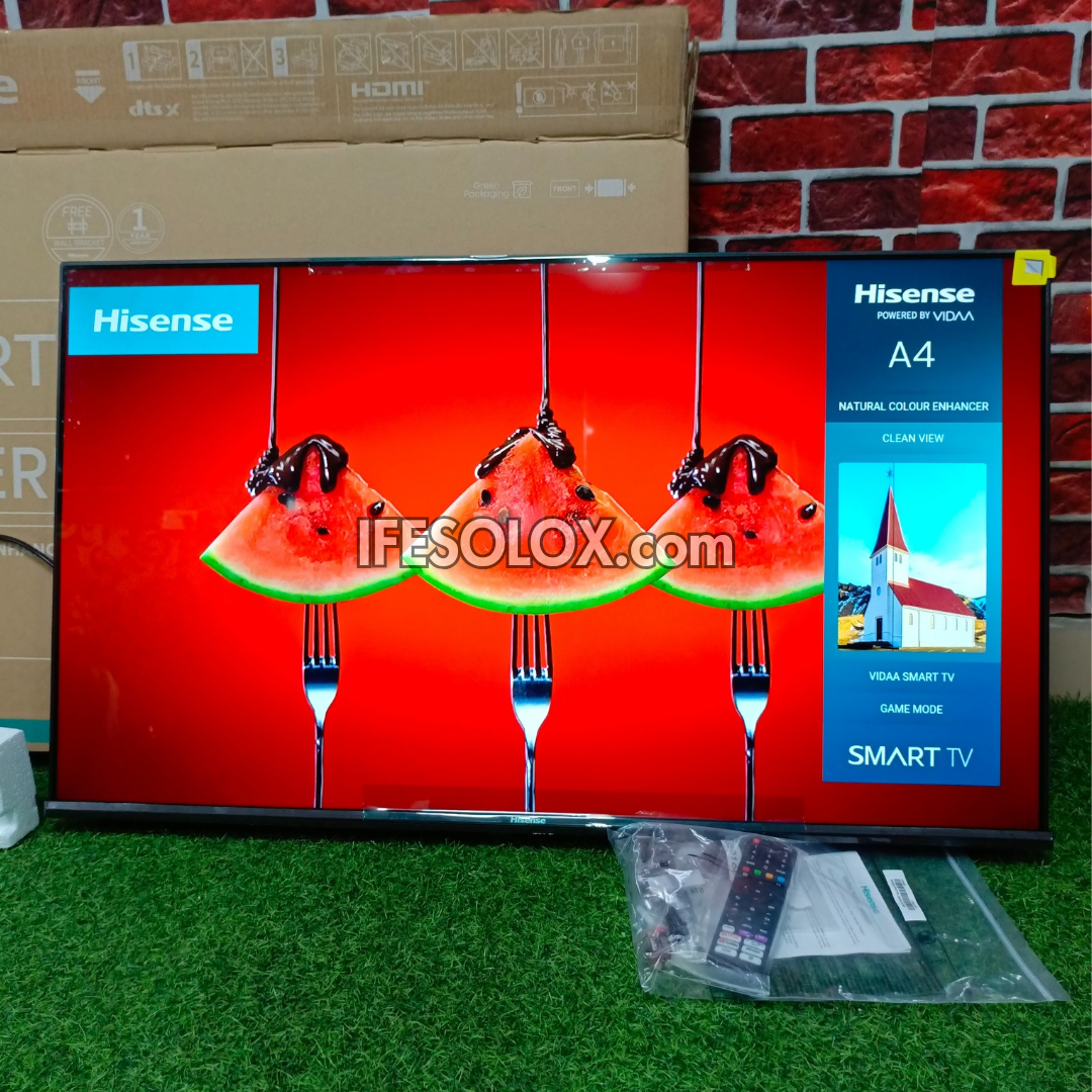 Hisense 43 Inch 43A4K VIDAA Smart Full HD LED TV + 1 Year Warranty (Free Wall Mount) - Brand New
