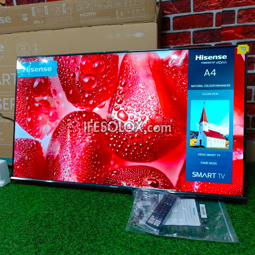Hisense 43 Inch 43A4K VIDAA Smart Full HD LED TV + 1 Year Warranty (Free Wall Mount) - Brand New