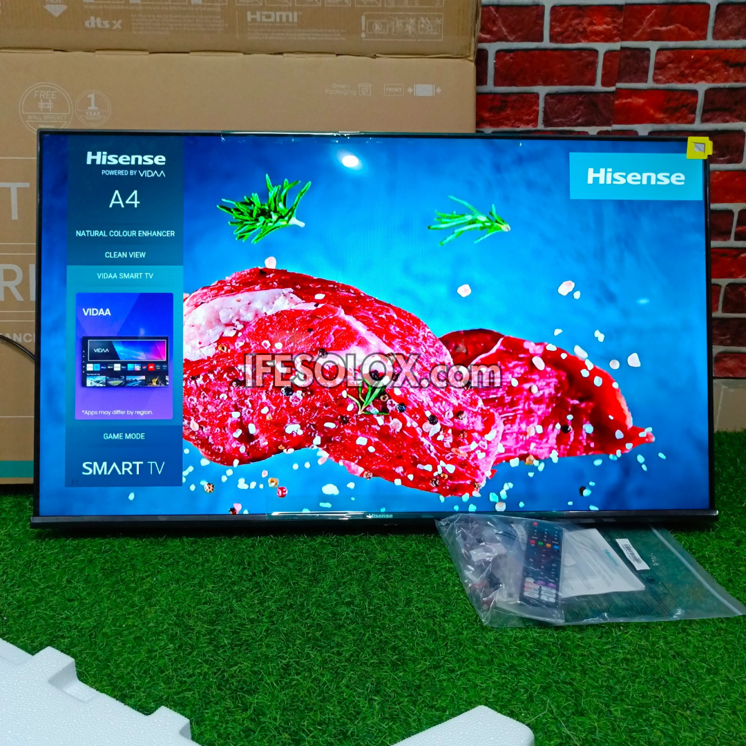 Hisense 43 Inch 43A4K VIDAA Smart Full HD LED TV + 1 Year Warranty (Free Wall Mount) - Brand New