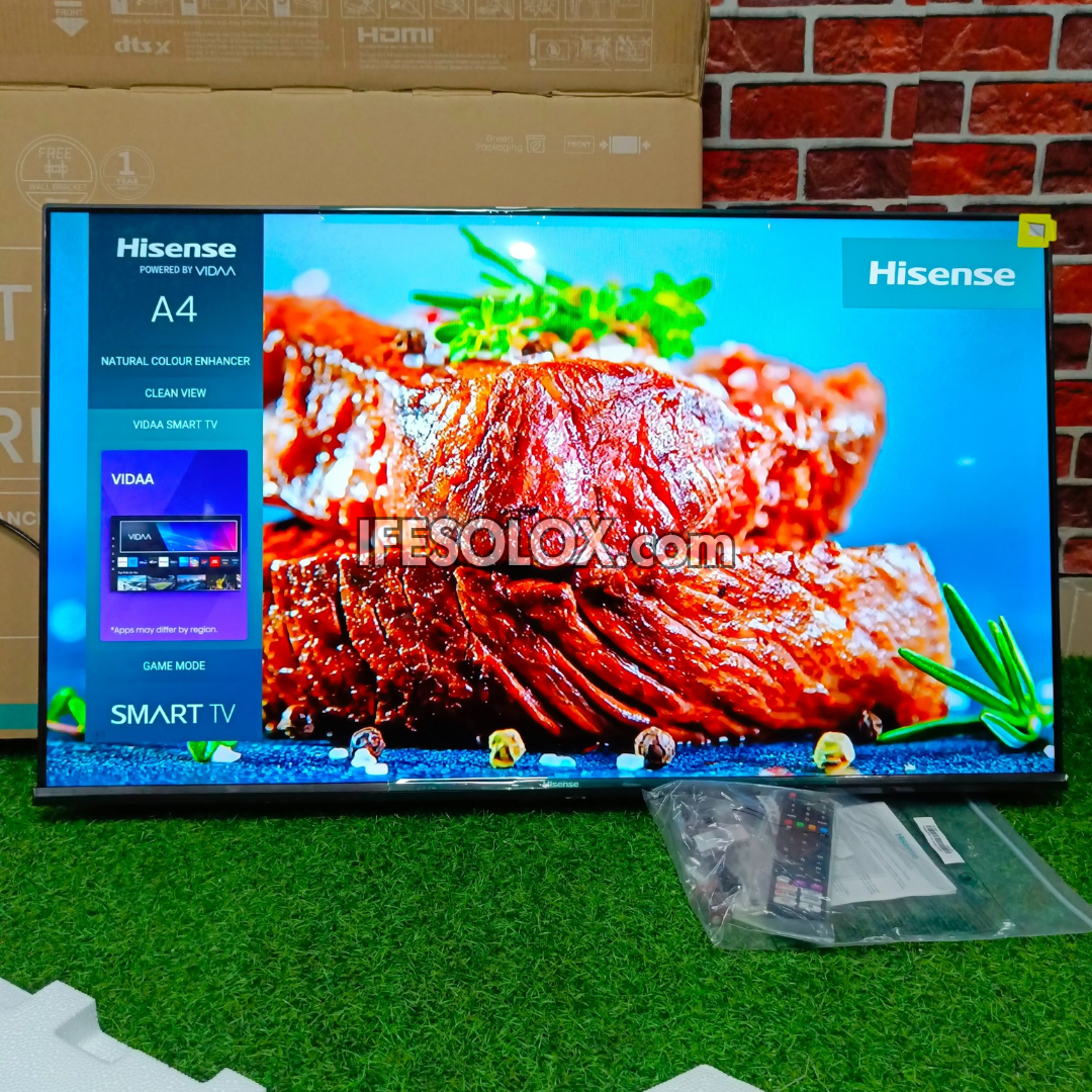 Hisense 43 Inch 43A4K VIDAA Smart Full HD LED TV + 1 Year Warranty (Free Wall Mount) - Brand New