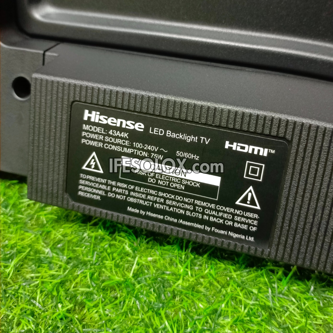 Hisense 43 Inch 43A4K VIDAA Smart Full HD LED TV + 1 Year Warranty (Free Wall Mount) - Brand New