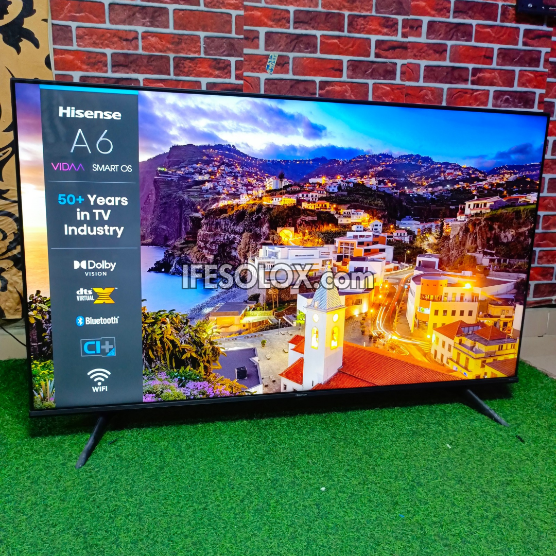 Hisense 55 inch 55A6G 2021 Smart 4K UHD Frameless TV (Built-in Bluetooth, WiFi, Miracast) - Foreign Used