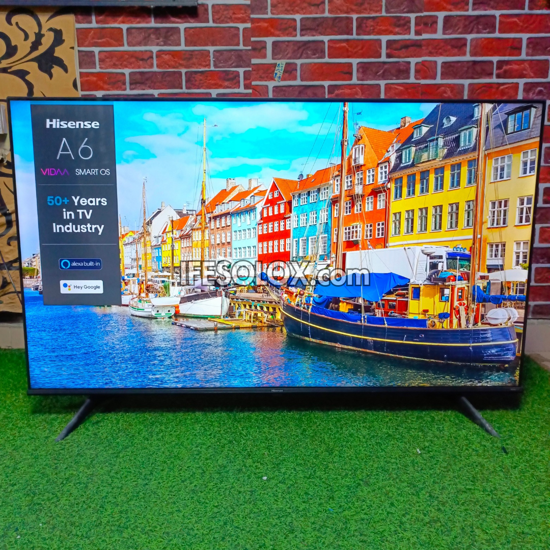 Hisense 55 inch 55A6G 2021 Smart 4K UHD Frameless TV (Built-in Bluetooth, WiFi, Miracast) - Foreign Used