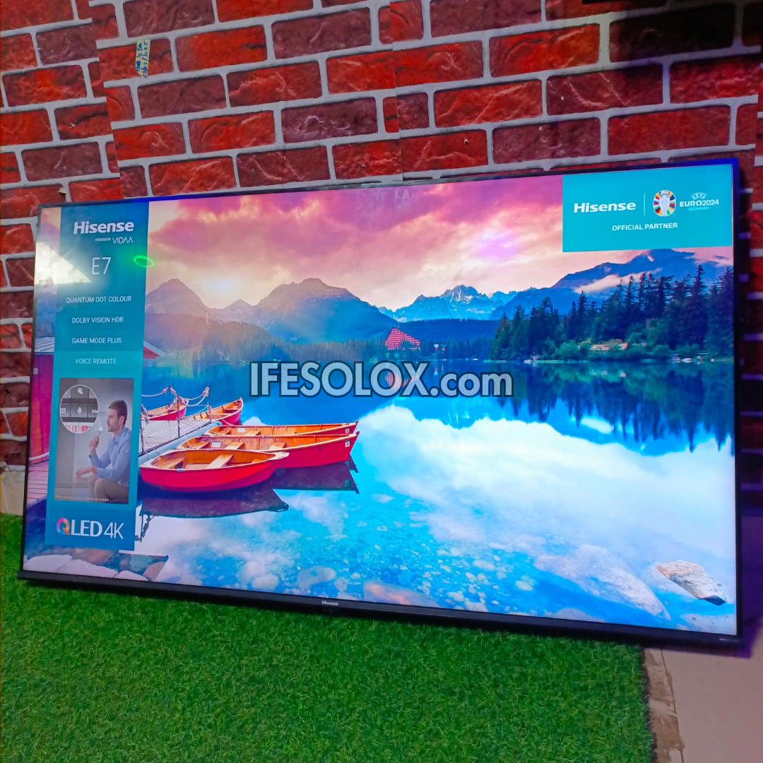 Hisense 55 inch 55E7G QLED Quantum Dot VIDAA Smart 4K UHD Frameless QLED TV - Foreign Used