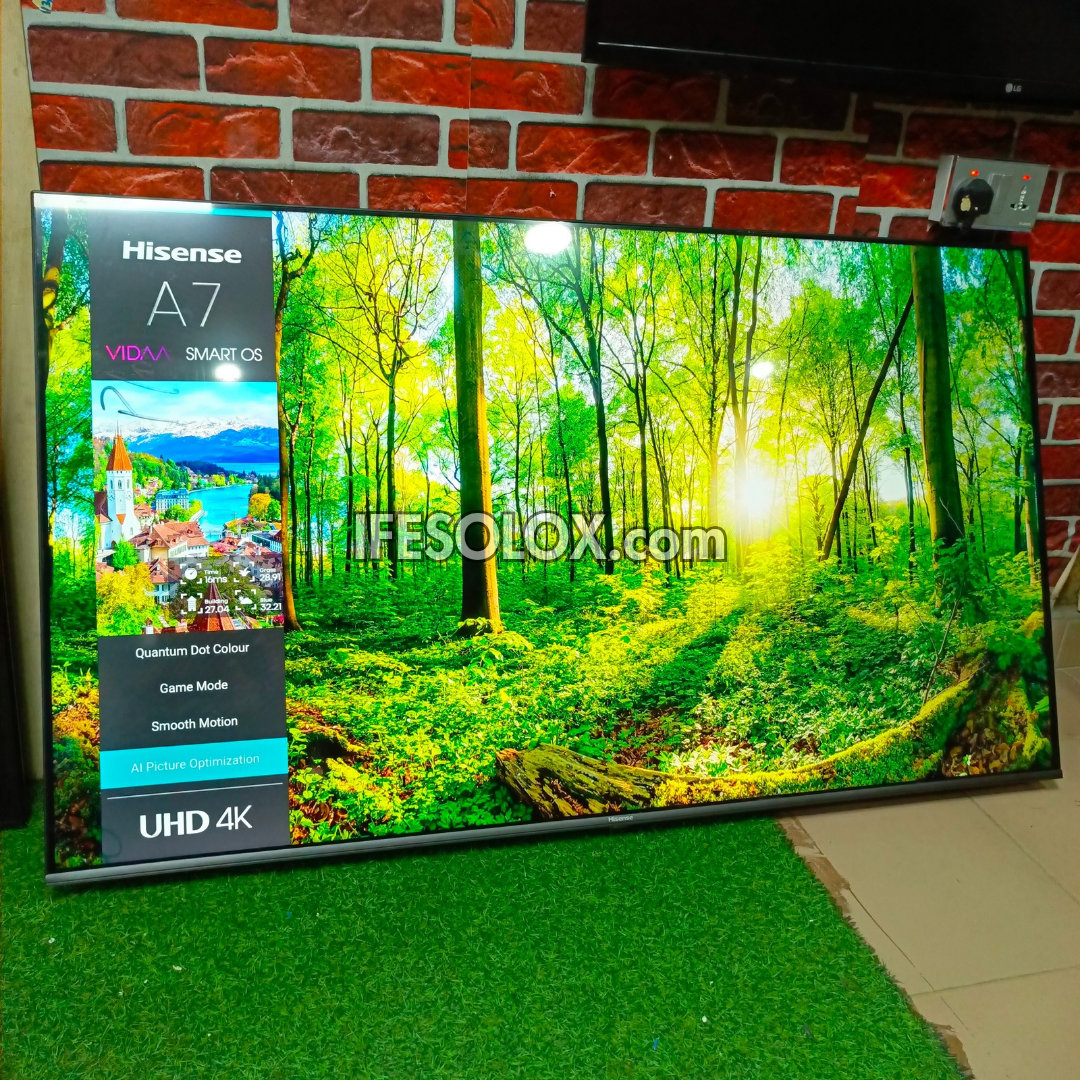 Hisense 58 inch 58A7G VIDAA Smart 4K UHD LED Frameless TV (Built-in Bluetooth, WiFi, Miracast) - Foreign Used