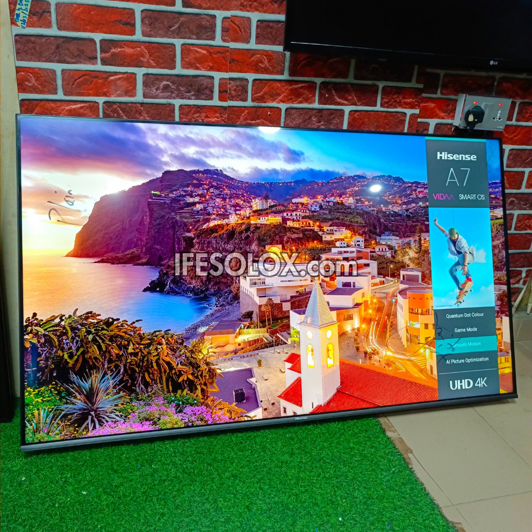 Hisense 58 inch 58A7G VIDAA Smart 4K UHD LED Frameless TV (Built-in Bluetooth, WiFi, Miracast) - Foreign Used