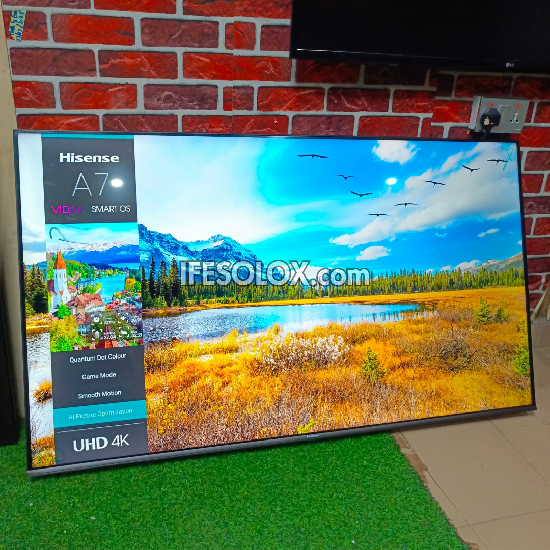 Hisense 58 inch 58A7G VIDAA Smart 4K UHD LED Frameless TV (Built-in Bluetooth, WiFi, Miracast) - Foreign Used